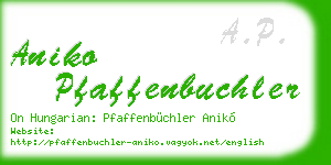 aniko pfaffenbuchler business card