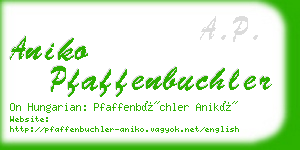 aniko pfaffenbuchler business card